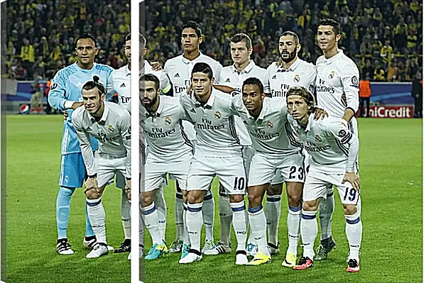 Модульная картина - Фото перед матчем ФК Реал Мадрид. FC Real Madrid Модульная картина - Фото перед матчем ФК Реал Мадрид. FC Real Madrid