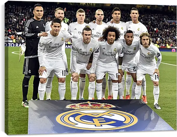 Постер на подрамнике - Фото перед матчем ФК Реал Мадрид. FC Real Madrid Постер на подрамнике - Фото перед матчем ФК Реал Мадрид. FC Real Madrid