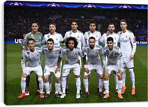 Постер на подрамнике - Фото перед матчем ФК Реал Мадрид. FC Real Madrid Постер на подрамнике - Фото перед матчем ФК Реал Мадрид. FC Real Madrid