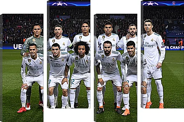 Модульная картина - Фото перед матчем ФК Реал Мадрид. FC Real Madrid Модульная картина - Фото перед матчем ФК Реал Мадрид. FC Real Madrid
