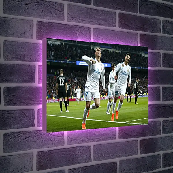 Лайтбокс световая панель - Празднование гола. ФК Реал Мадрид. FC Real Madrid Лайтбокс световая панель - Празднование гола. ФК Реал Мадрид. FC Real Madrid