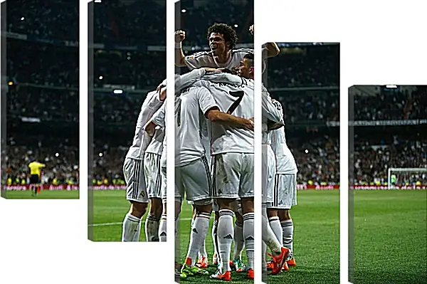 Модульная картина - Празднование гола. ФК Реал Мадрид. FC Real Madrid Модульная картина - Празднование гола. ФК Реал Мадрид. FC Real Madrid