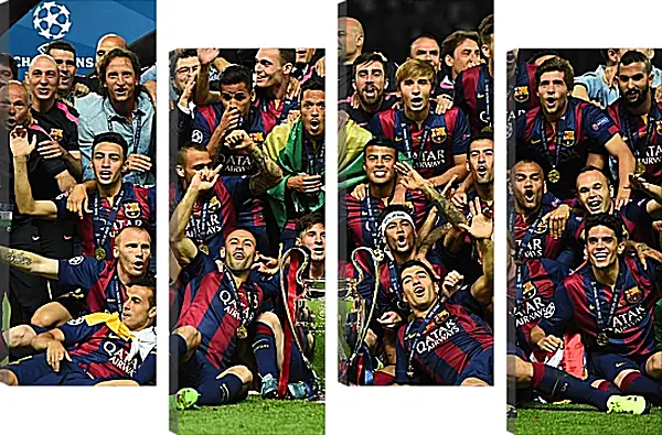 Модульная картина - Победа в Лиге Чемпионов 2015. ФК Барселона. FC Barcelona Модульная картина - Победа в Лиге Чемпионов 2015. ФК Барселона. FC Barcelona