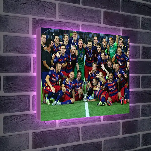 Лайтбокс световая панель - Победа в суперкубке 2015. ФК Барселона. FC Barcelona Лайтбокс световая панель - Победа в суперкубке 2015. ФК Барселона. FC Barcelona