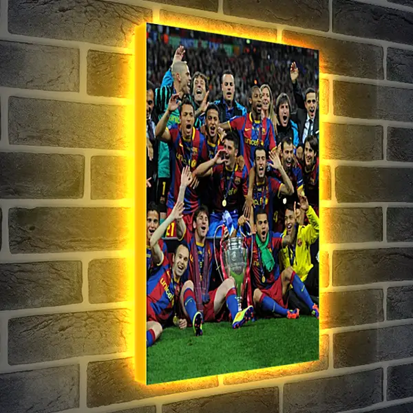 Лайтбокс световая панель - Победа в Лиге Чемпионов 2011. ФК Барселона. FC Barcelona Лайтбокс световая панель - Победа в Лиге Чемпионов 2011. ФК Барселона. FC Barcelona