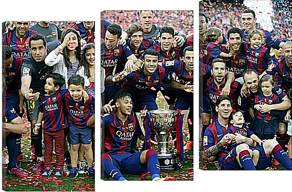 Модульная картина - Победа в Чемпионате Испании. ФК Барселона. FC Barcelona Модульная картина - Победа в Чемпионате Испании. ФК Барселона. FC Barcelona