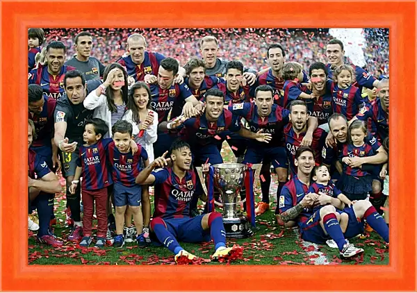 Картина в раме - Победа в Чемпионате Испании. ФК Барселона. FC Barcelona Картина в раме - Победа в Чемпионате Испании. ФК Барселона. FC Barcelona