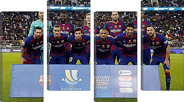 Модульная картина - Фото перед матчем ФК Барселона. FC Barcelona Модульная картина - Фото перед матчем ФК Барселона. FC Barcelona