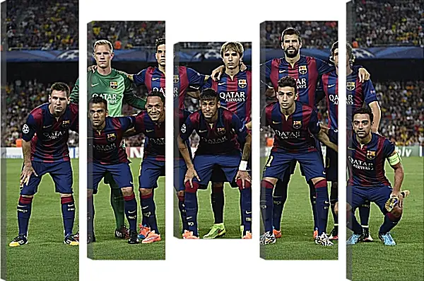 Модульная картина - Фото перед матчем ФК Барселона. FC Barcelona Модульная картина - Фото перед матчем ФК Барселона. FC Barcelona