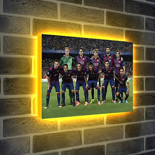 Лайтбокс световая панель - Фото перед матчем ФК Барселона. FC Barcelona Лайтбокс световая панель - Фото перед матчем ФК Барселона. FC Barcelona