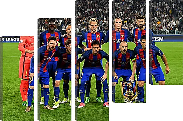 Модульная картина - Фото перед матчем ФК Барселона. FC Barcelona Модульная картина - Фото перед матчем ФК Барселона. FC Barcelona