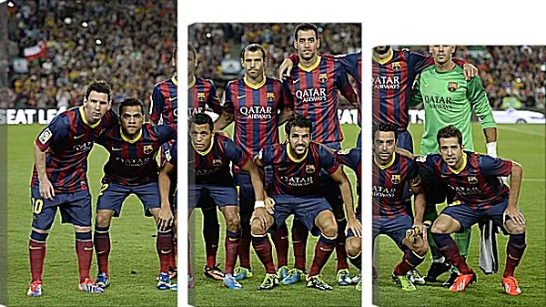 Модульная картина - Фото перед матчем ФК Барселона. FC Barcelona Модульная картина - Фото перед матчем ФК Барселона. FC Barcelona