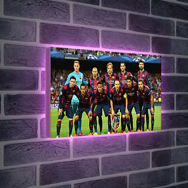 Лайтбокс световая панель - Фото перед матчем ФК Барселона. FC Barcelona Лайтбокс световая панель - Фото перед матчем ФК Барселона. FC Barcelona