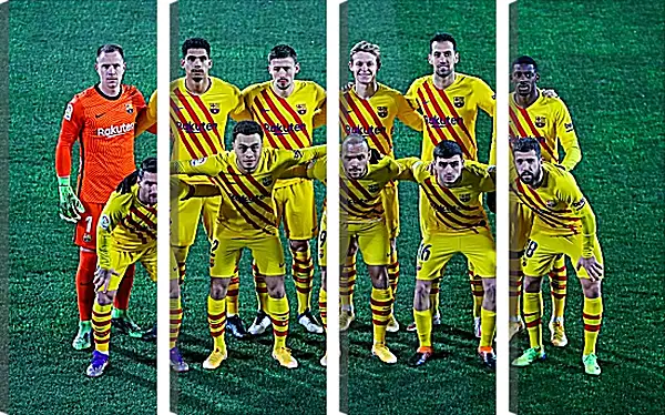 Модульная картина - Фото перед матчем ФК Барселона. FC Barcelona Модульная картина - Фото перед матчем ФК Барселона. FC Barcelona