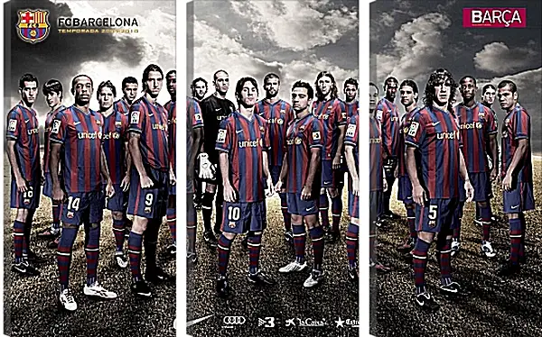Модульная картина - ФК Барселона. FC Barcelona Модульная картина - ФК Барселона. FC Barcelona