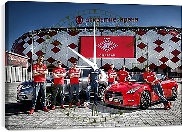 Часы картина - ФК Спартак Москва. FC Spartak Moscow Часы картина - ФК Спартак Москва. FC Spartak Moscow