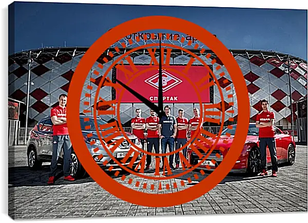 Часы картина - ФК Спартак Москва. FC Spartak Moscow Часы картина - ФК Спартак Москва. FC Spartak Moscow