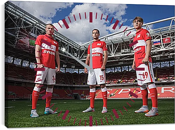 Часы картина - ФК Спартак Москва. FC Spartak Moscow Часы картина - ФК Спартак Москва. FC Spartak Moscow