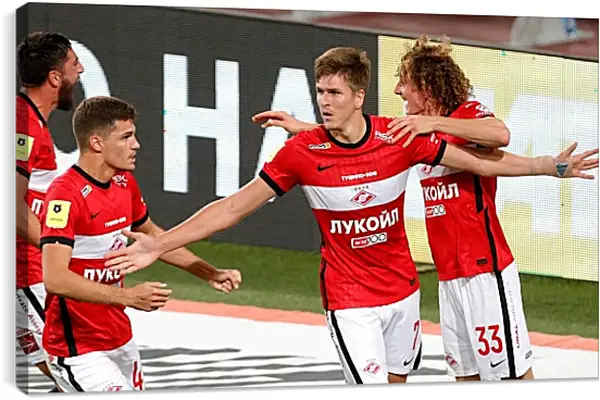 Постер на подрамнике - Празднование гола. ФК Спартак Москва. FC Spartak Moscow Постер на подрамнике - Празднование гола. ФК Спартак Москва. FC Spartak Moscow