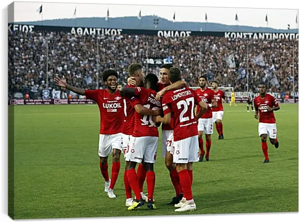 Постер на подрамнике - Празднование гола. ФК Спартак Москва. FC Spartak Moscow Постер на подрамнике - Празднование гола. ФК Спартак Москва. FC Spartak Moscow