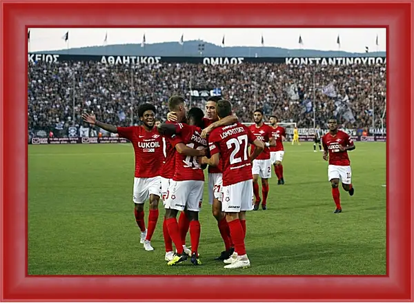 Картина в раме - Празднование гола. ФК Спартак Москва. FC Spartak Moscow Картина в раме - Празднование гола. ФК Спартак Москва. FC Spartak Moscow