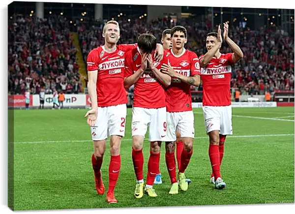 Постер на подрамнике - Празднование гола. ФК Спартак Москва. FC Spartak Moscow Постер на подрамнике - Празднование гола. ФК Спартак Москва. FC Spartak Moscow