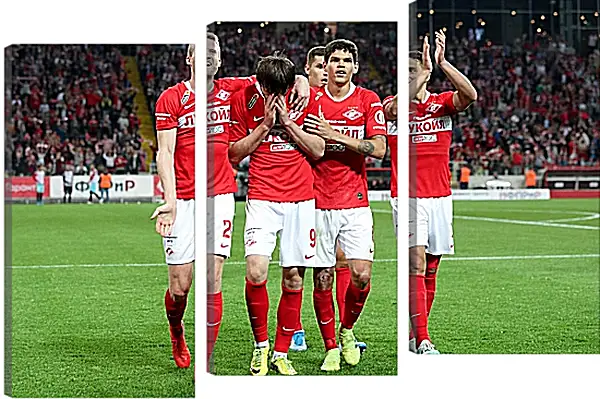 Модульная картина - Празднование гола. ФК Спартак Москва. FC Spartak Moscow Модульная картина - Празднование гола. ФК Спартак Москва. FC Spartak Moscow