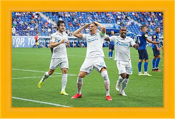 Картина в раме - Празднование гола ФК Зенит Санкт-Петербург Картина в раме - Празднование гола ФК Зенит Санкт-Петербург