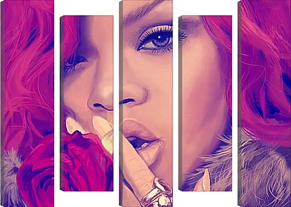Модульная картина - Рианна. Rihanna Модульная картина - Рианна. Rihanna