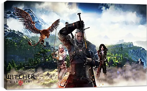 Постер на подрамнике - The Witcher 3 (Ведьмак). Геральт, Цири, Йен Постер на подрамнике - The Witcher 3 (Ведьмак). Геральт, Цири, Йен