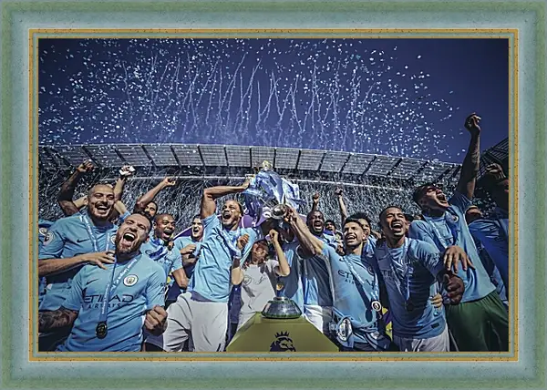 Картина в раме - Победа в АПЛ. ФК Манчестер Сити. FC Manchester City Картина в раме - Победа в АПЛ. ФК Манчестер Сити. FC Manchester City