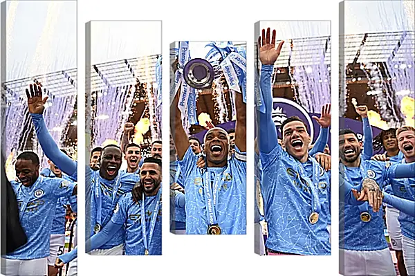 Модульная картина - Победа в АПЛ. ФК Манчестер Сити. FC Manchester City Модульная картина - Победа в АПЛ. ФК Манчестер Сити. FC Manchester City