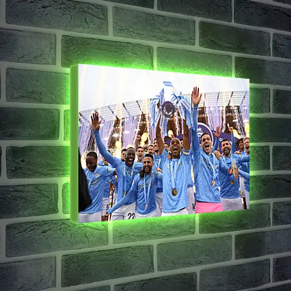 Лайтбокс световая панель - Победа в АПЛ. ФК Манчестер Сити. FC Manchester City Лайтбокс световая панель - Победа в АПЛ. ФК Манчестер Сити. FC Manchester City