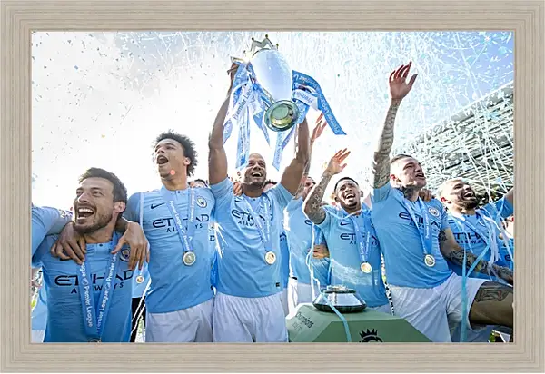 Картина в раме - Победа в АПЛ. ФК Манчестер Сити. FC Manchester City Картина в раме - Победа в АПЛ. ФК Манчестер Сити. FC Manchester City
