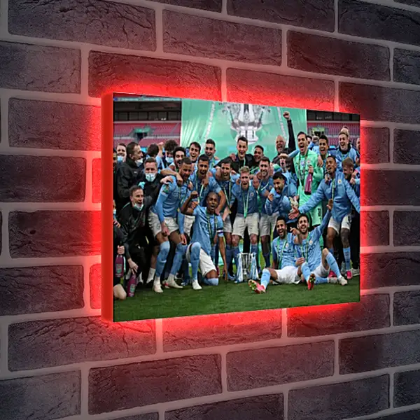 Лайтбокс световая панель - Победа в АПЛ. ФК Манчестер Сити. FC Manchester City Лайтбокс световая панель - Победа в АПЛ. ФК Манчестер Сити. FC Manchester City