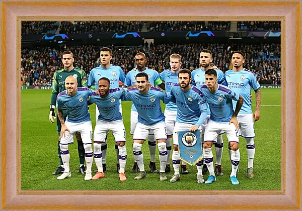 Картина в раме - Фото перед матчем. Манчестер Сити. Manchester City Картина в раме - Фото перед матчем. Манчестер Сити. Manchester City