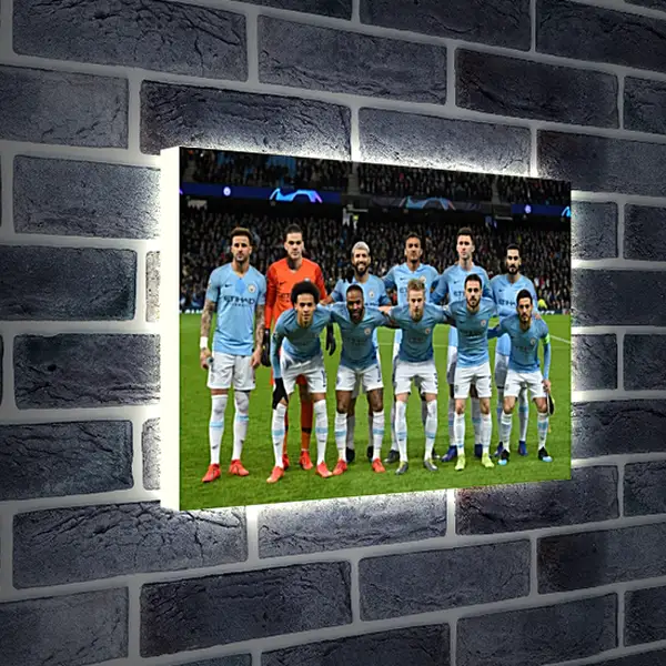 Лайтбокс световая панель - Фото перед матчем. Манчестер Сити. Manchester City Лайтбокс световая панель - Фото перед матчем. Манчестер Сити. Manchester City