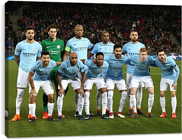 Постер на подрамнике - Фото перед матчем. Манчестер Сити. Manchester City Постер на подрамнике - Фото перед матчем. Манчестер Сити. Manchester City
