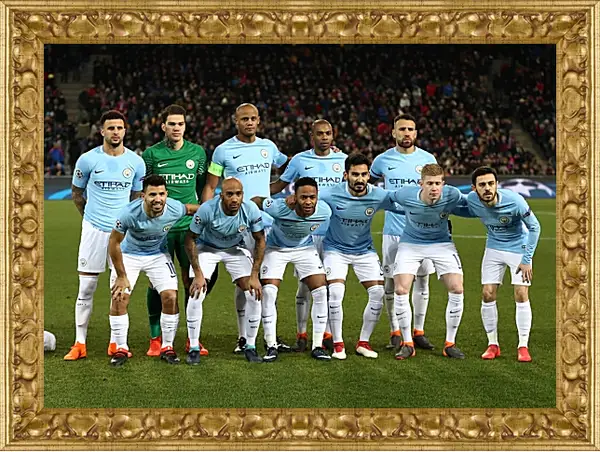 Картина в раме - Фото перед матчем. Манчестер Сити. Manchester City Картина в раме - Фото перед матчем. Манчестер Сити. Manchester City