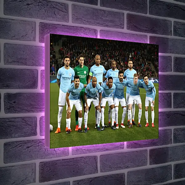 Лайтбокс световая панель - Фото перед матчем. Манчестер Сити. Manchester City Лайтбокс световая панель - Фото перед матчем. Манчестер Сити. Manchester City