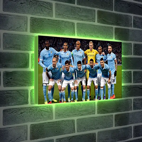 Лайтбокс световая панель - Фото перед матчем. Манчестер Сити. Manchester City Лайтбокс световая панель - Фото перед матчем. Манчестер Сити. Manchester City