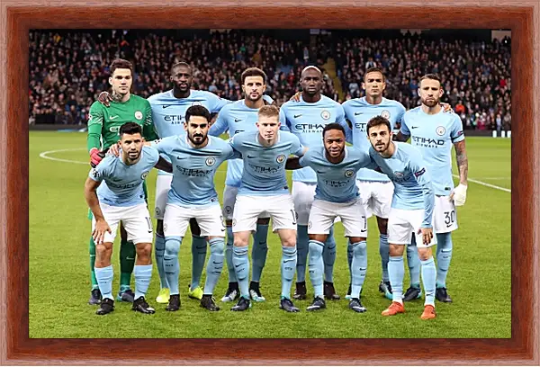 Картина в раме - Фото перед матчем. Манчестер Сити. Manchester City Картина в раме - Фото перед матчем. Манчестер Сити. Manchester City