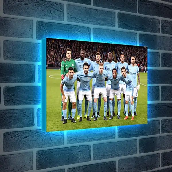 Лайтбокс световая панель - Фото перед матчем. Манчестер Сити. Manchester City Лайтбокс световая панель - Фото перед матчем. Манчестер Сити. Manchester City