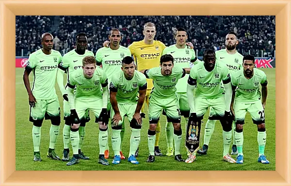 Картина в раме - Фото перед матчем. Манчестер Сити. Manchester City Картина в раме - Фото перед матчем. Манчестер Сити. Manchester City