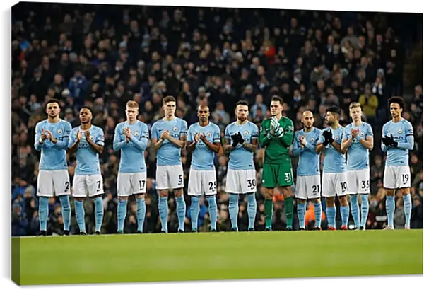 Постер на подрамнике - ФК Манчестер Сити. FC Manchester City Постер на подрамнике - ФК Манчестер Сити. FC Manchester City