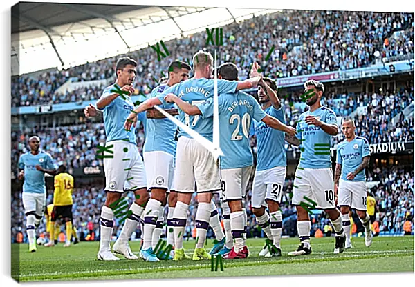 Часы картина - Празднование гола. Манчестер Сити. Manchester City Часы картина - Празднование гола. Манчестер Сити. Manchester City