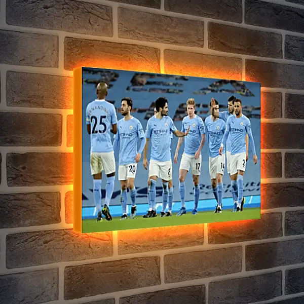 Лайтбокс световая панель - Празднование гола. Манчестер Сити. Manchester City Лайтбокс световая панель - Празднование гола. Манчестер Сити. Manchester City