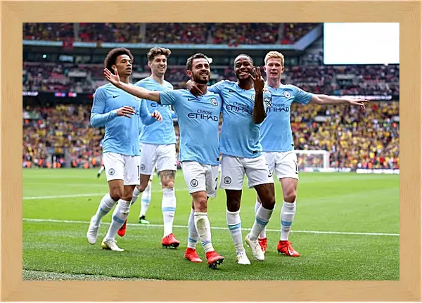 Картина в раме - Празднование гола. Манчестер Сити. Manchester City Картина в раме - Празднование гола. Манчестер Сити. Manchester City