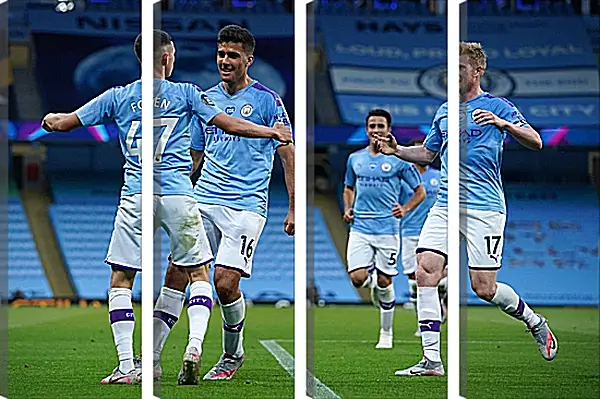 Модульная картина - Празднование гола. Манчестер Сити. Manchester City Модульная картина - Празднование гола. Манчестер Сити. Manchester City