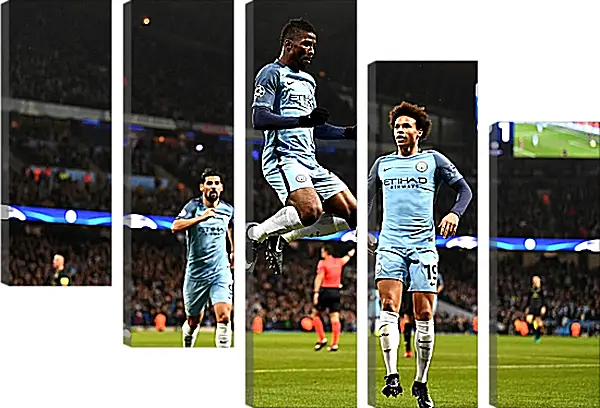 Модульная картина - Празднование гола. Манчестер Сити. Manchester City Модульная картина - Празднование гола. Манчестер Сити. Manchester City